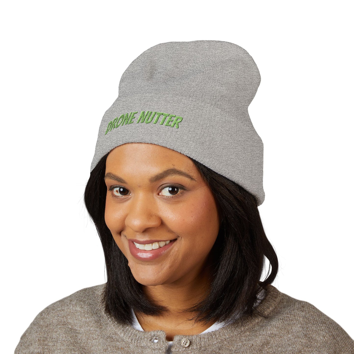 Drone Nutter Beanie, Classic Cuffed Beanie, Funny Gifts for Drone Lovers, Winter Wear, Casual Style Hat