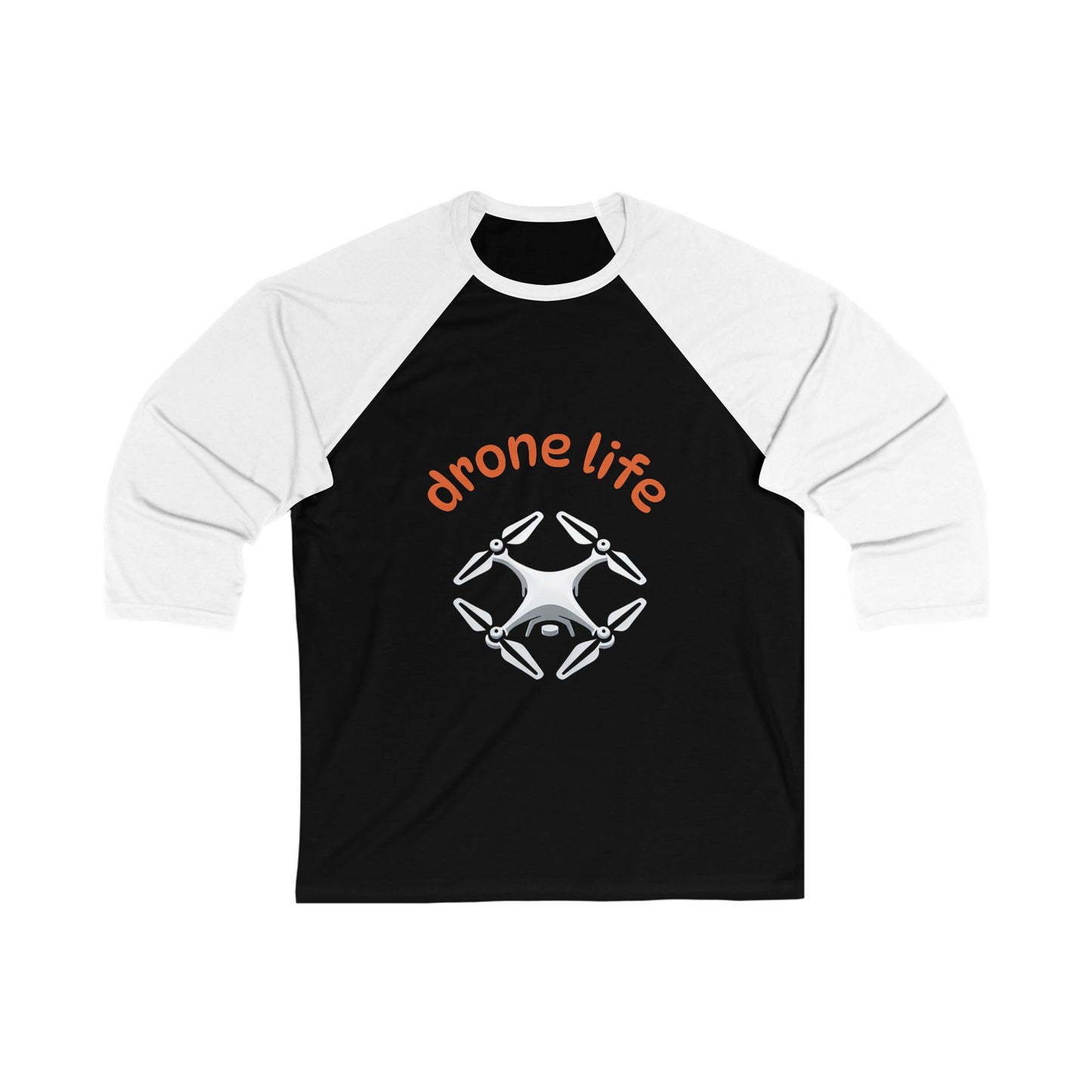 Unisex Drone Life Baseball Tee, Drone Lover Gift, Casual Sports Shirt, Unique Graphic Tee, Perfect for Birthdays, Holidays