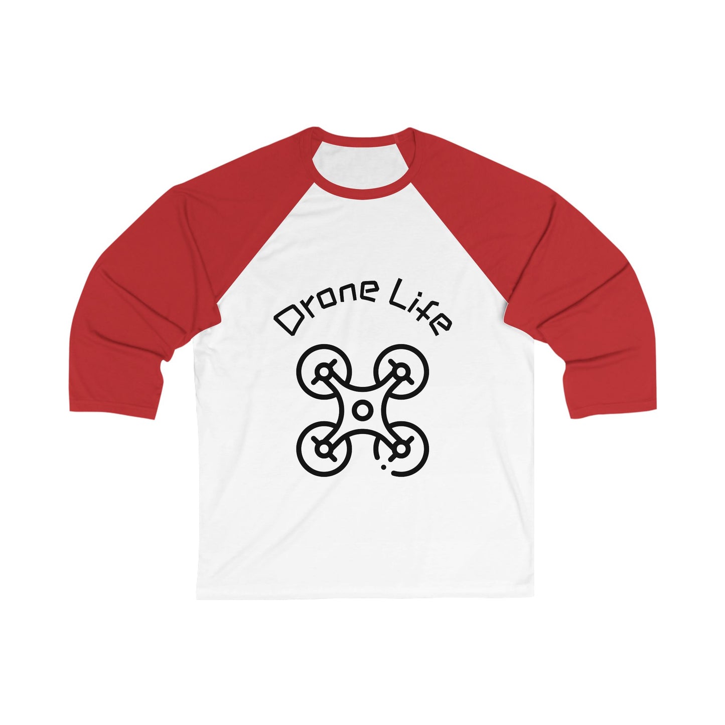 Unisex Drone Life Baseball Tee, Drone Lover Gift, Casual Sports Shirt, Unique Graphic Tee, Perfect for Birthdays, Holidays