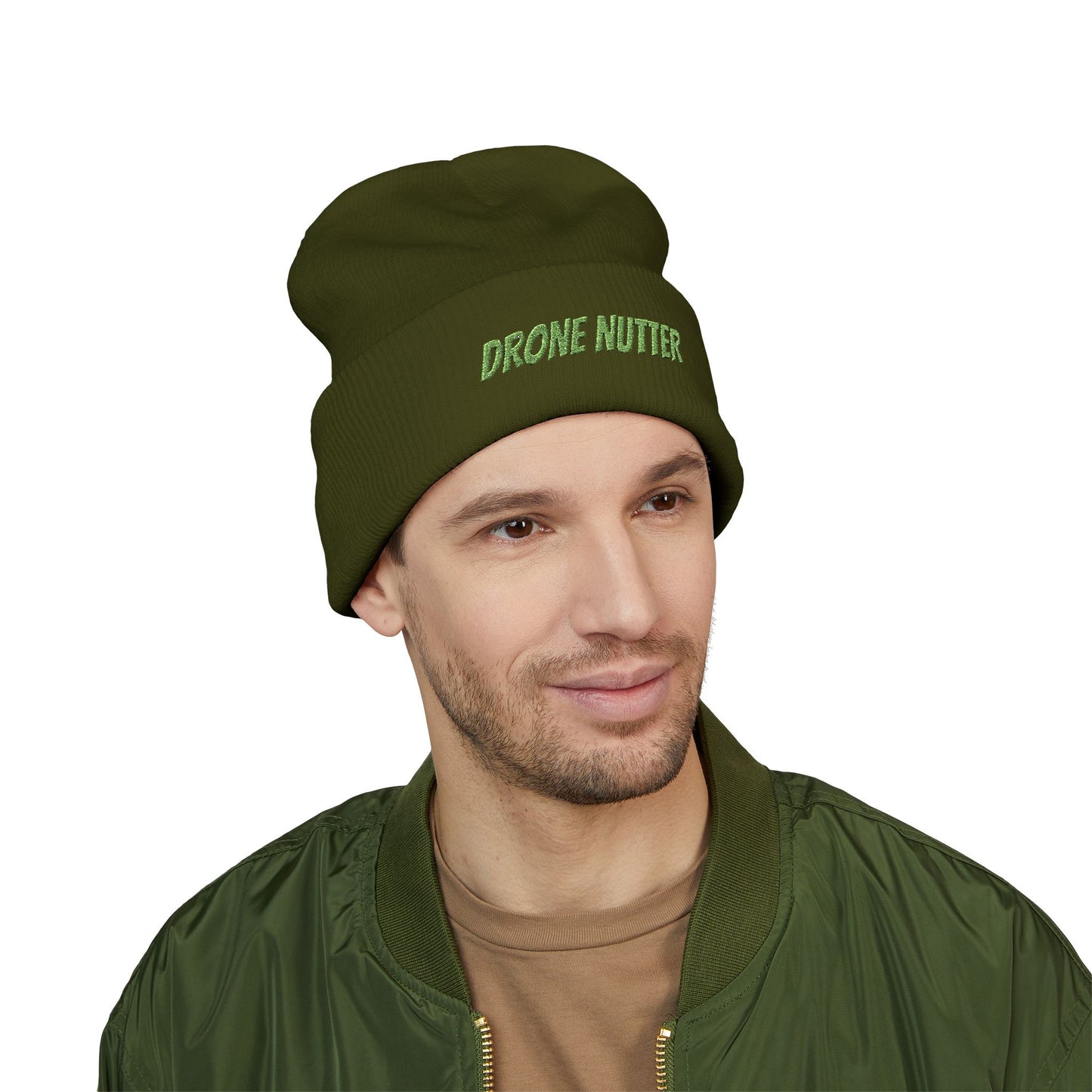 Drone Nutter Beanie, Classic Cuffed Beanie, Funny Gifts for Drone Lovers, Winter Wear, Casual Style Hat