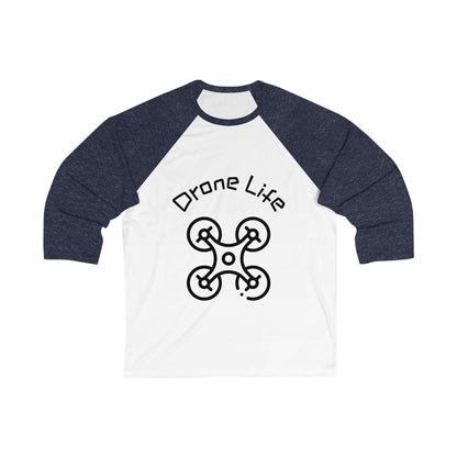 Unisex Drone Life Baseball Tee, Drone Lover Gift, Casual Sports Shirt, Unique Graphic Tee, Perfect for Birthdays, Holidays
