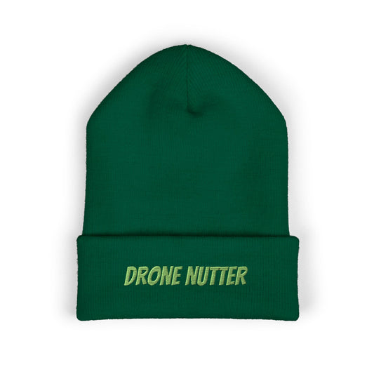 Drone Nutter Beanie, Classic Cuffed Beanie, Funny Gifts for Drone Lovers, Winter Wear, Casual Style Hat