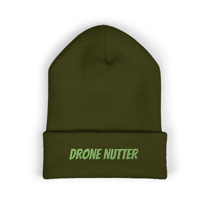 Drone Nutter Beanie, Classic Cuffed Beanie, Funny Gifts for Drone Lovers, Winter Wear, Casual Style Hat