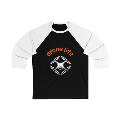 Unisex Drone Life Baseball Tee, Drone Lover Gift, Casual Sports Shirt, Unique Graphic Tee, Perfect for Birthdays, Holidays