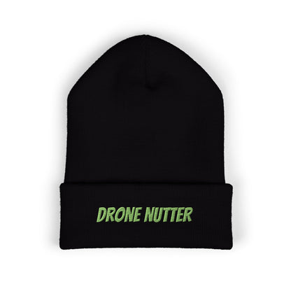 Drone Nutter Beanie, Classic Cuffed Beanie, Funny Gifts for Drone Lovers, Winter Wear, Casual Style Hat