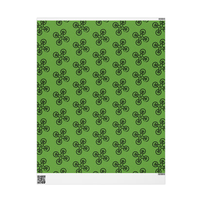 Green Drone Wrapping Paper, Unique Gift Wrap for Tech Lovers, Birthday, Christmas, Eco-Friendly, Creative Present Ideas