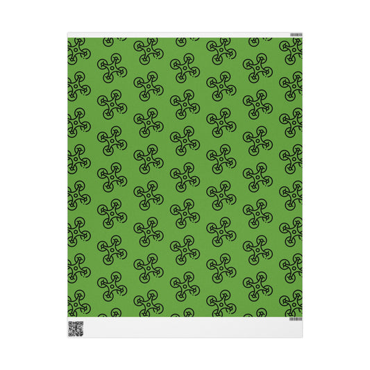 Green Drone Wrapping Paper, Unique Gift Wrap for Tech Lovers, Birthday, Christmas, Eco-Friendly, Creative Present Ideas