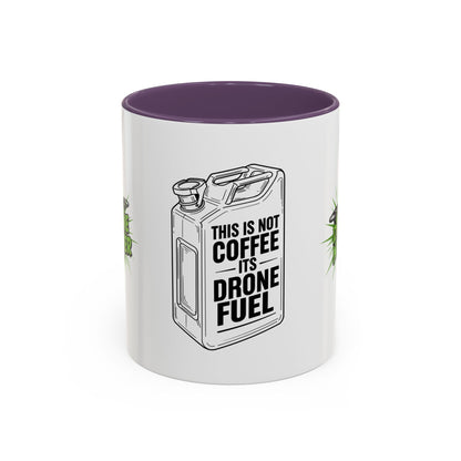 Drone Fuel Coffee Mug - Funny Mug for Pilots, Coffee Lovers, and Gift for Drone Enthusiasts, Office Humor, Personalized Drinkware