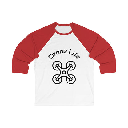 Unisex Drone Life Baseball Tee, Drone Lover Gift, Casual Sports Shirt, Unique Graphic Tee, Perfect for Birthdays, Holidays