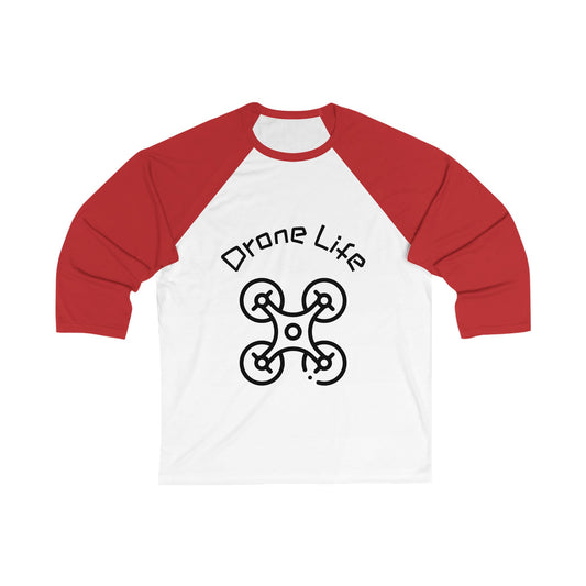 Unisex Drone Life Baseball Tee, Drone Lover Gift, Casual Sports Shirt, Unique Graphic Tee, Perfect for Birthdays, Holidays