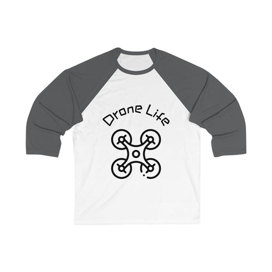 Unisex Drone Life Baseball Tee, Drone Lover Gift, Casual Sports Shirt, Unique Graphic Tee, Perfect for Birthdays, Holidays